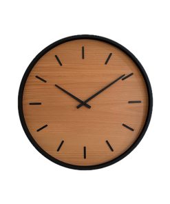 ساعت دیواری چوبی راش قطر ۴۵ رنگ طبیعی