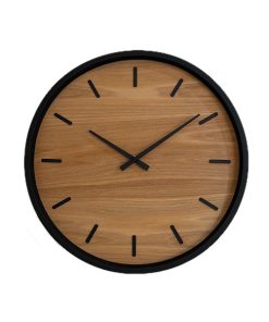ساعت دیواری چوبی ملچ قطر ۳۷ رنگ طبیعی