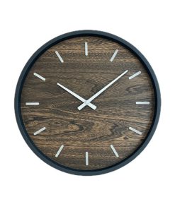 ساعت دیواری چوبی ملچ قطر ۳۷ رنگ مشکی