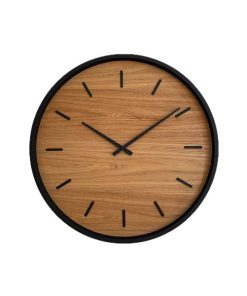 ساعت دیواری چوبی ملچ قطر ۴۵ رنگ طبیعی