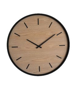 ساعت دیواری چوبی ملچ قطر ۶۰ رنگ سفید
